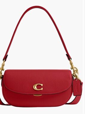 Coach Pebbled Crossbody Bag Poppy